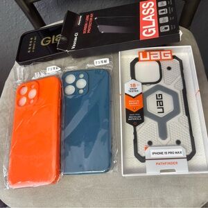 iPhone 15 Pro Max Cases with Glass Screen Protectors